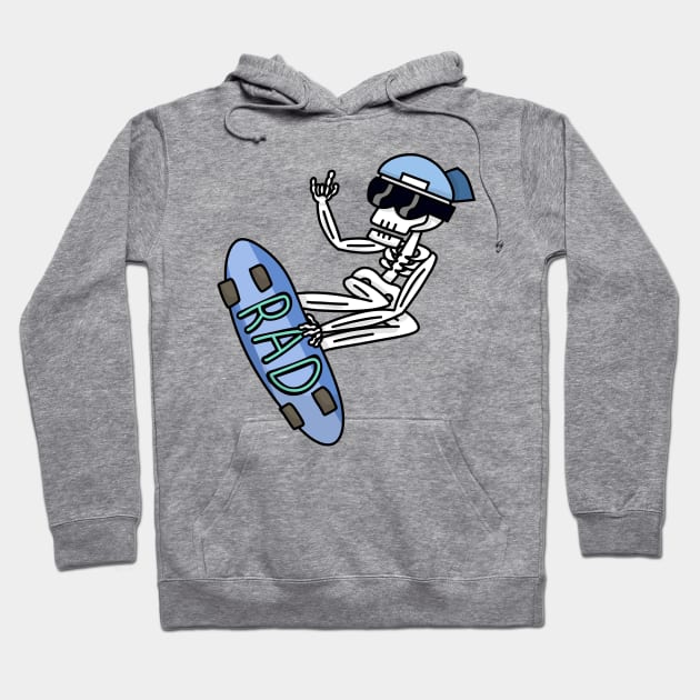 Skateboard Skeleton Hoodie by Jamtastic